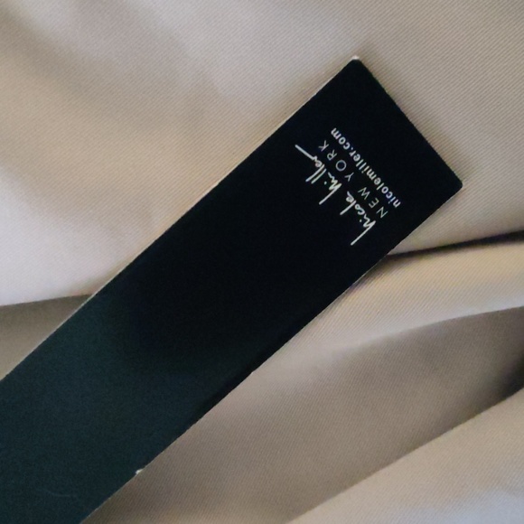 Nicole Miller High Rise Straight Leg Dress Women Pants. Color Taupe/Tan. Size L. - Picture 11 of 11